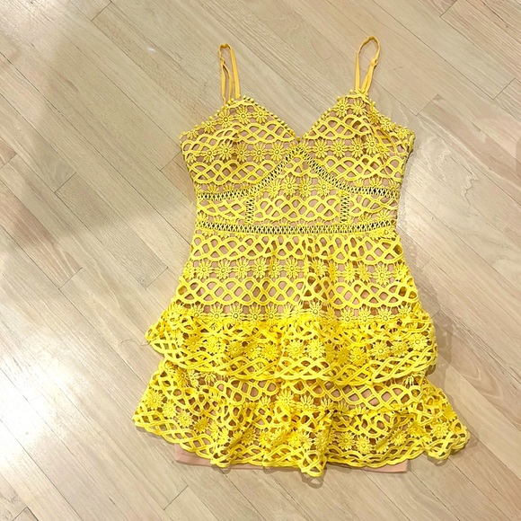 yellow mini dress - Picture 1 of 2